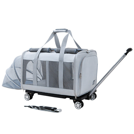 HKM-7593917 Heavy-Duty Polyester Large Pet Trolley Bag for Cats and Dogs up to 35kg