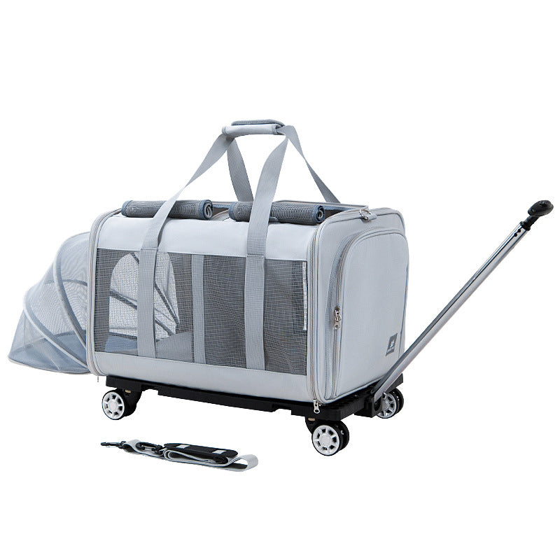 HKM-7593917 Heavy-Duty Polyester Large Pet Trolley Bag for Cats and Dogs up to 35kg