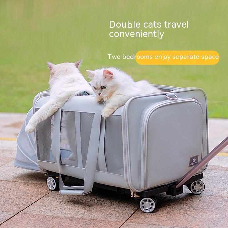 HKM-7593917 Heavy-Duty Polyester Large Pet Trolley Bag for Cats and Dogs up to 35kg