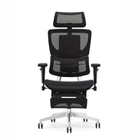 HKM-759507 Ergonomic Mesh Swivel Office Chair with 2D Headrest, Lumbar and Footrest Support