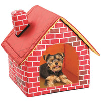 HKM-7595709 Cozy Removable & Washable Pet Nest for Small Dogs and Cats - Red, 39x40.5x44CM