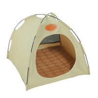 HKM-7596477 Foldable Outdoor Canvas Tent for Cats - Available in Off White, Gray, Coffee, Two Sizes