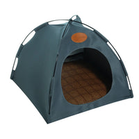 HKM-7596477 Foldable Outdoor Canvas Tent for Cats - Available in Off White, Gray, Coffee, Two Sizes