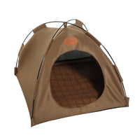 HKM-7596477 Foldable Outdoor Canvas Tent for Cats - Available in Off White, Gray, Coffee, Two Sizes