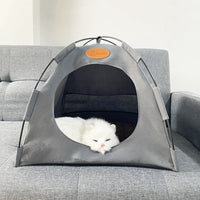 HKM-7596477 Foldable Outdoor Canvas Tent for Cats - Available in Off White, Gray, Coffee, Two Sizes