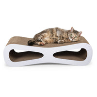 HKM-7597629 Corrugated Cardboard Cat Scratch Board with Catnip - Space for Stretching and Playing