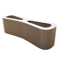 HKM-7597629 Corrugated Cardboard Cat Scratch Board with Catnip - Space for Stretching and Playing