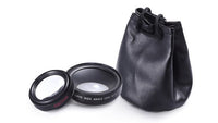 HKM-759763 Universal Mobile Phone 0.45X Wide Angle and 12.5X Macro External Lens Combo - HD Photography Accessory with Protective Covers and Storage Bag