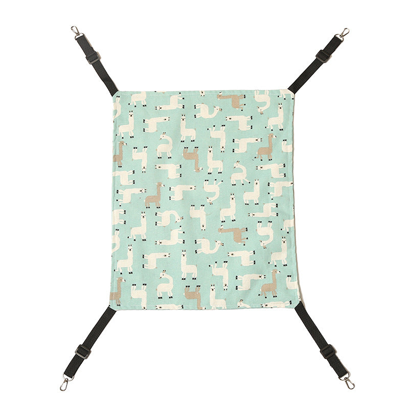HKM-7599037 Cozy Cotton and Linen Pet Hammock Nest - Removable and Washable, Size S/M/L