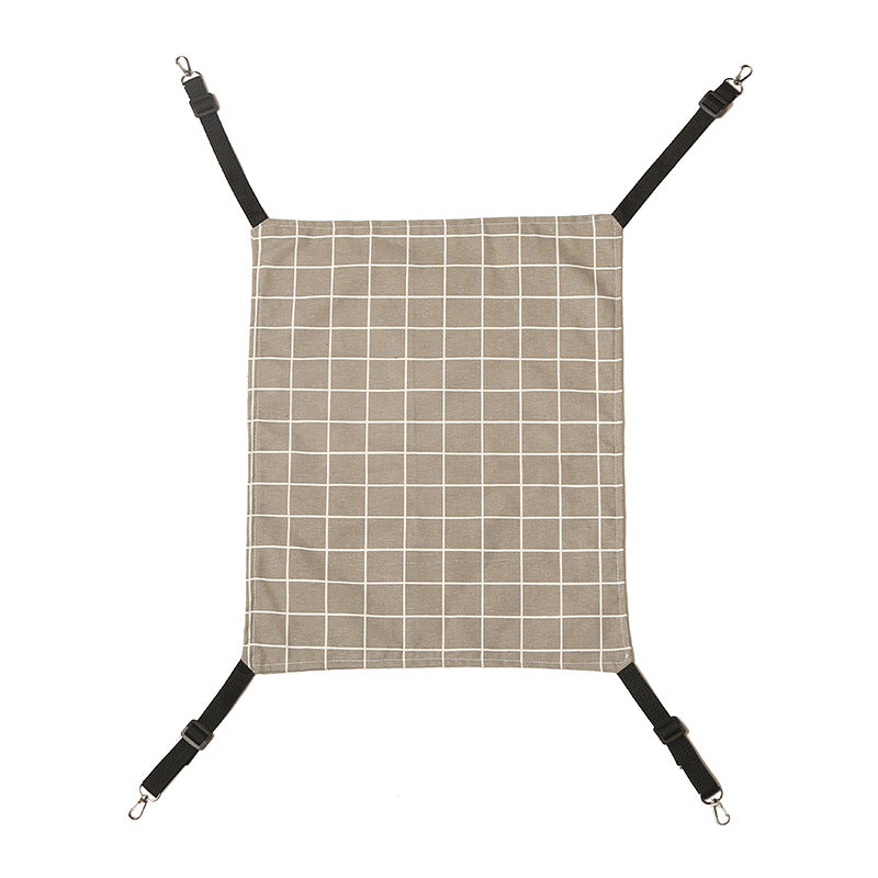 HKM-7599037 Cozy Cotton and Linen Pet Hammock Nest - Removable and Washable, Size S/M/L