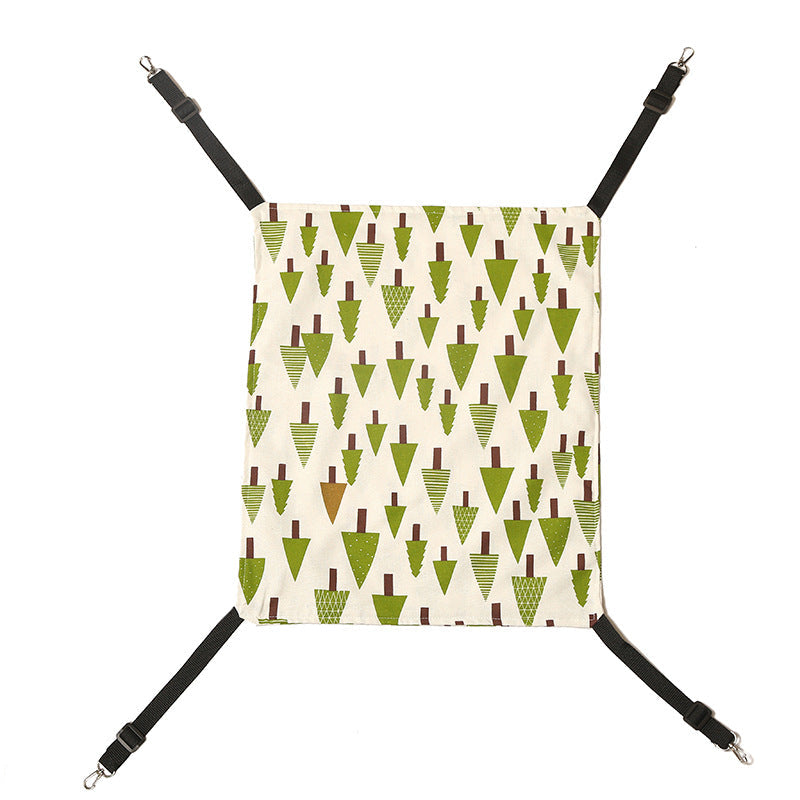 HKM-7599037 Cozy Cotton and Linen Pet Hammock Nest - Removable and Washable, Size S/M/L