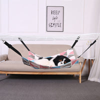 HKM-7599037 Cozy Cotton and Linen Pet Hammock Nest - Removable and Washable, Size S/M/L