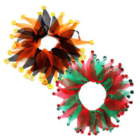 HKM-7599421 Colorful Tie-Dye Pet Collar for Dogs ¨C Halloween & Christmas Designs, Free Size, Cloth Material