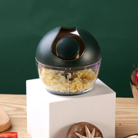 HKM-759955 Manual Food Chopper with 3 Blades for Vegetables, Onions, and Garlic