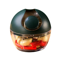 HKM-759955 Manual Food Chopper with 3 Blades for Vegetables, Onions, and Garlic