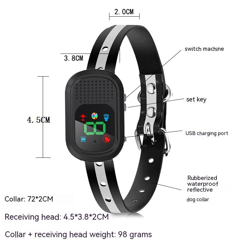 HKM-7600701 Rechargeable Voice and Vibration Dog Trainer Collar with Remote Control and Intelligent Bark-Stop功能