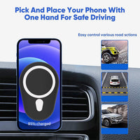 HKM-760083 15W Magnetic Wireless Charging Pad for Mobile Phones in Cars