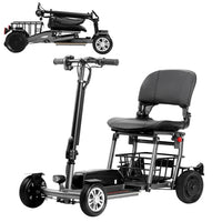 HKM-760083 Lightweight 4-Wheel Electric Mobility Scooter with 18KM Range and Foldable Design