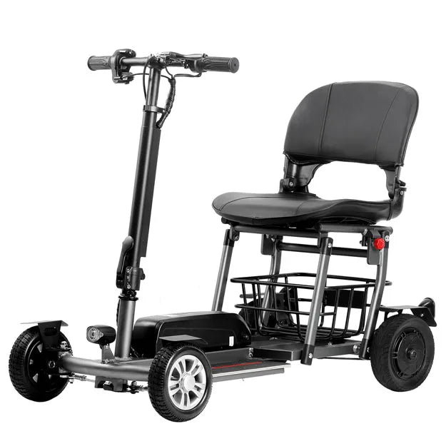 HKM-760083 Lightweight 4-Wheel Electric Mobility Scooter with 18KM Range and Foldable Design