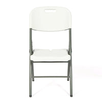 HKM-760083 Portable 8ft and 6ft White Rectangular Plastic Folding Table with Chairs for Outdoor Events