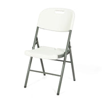 HKM-760083 Portable 8ft and 6ft White Rectangular Plastic Folding Table with Chairs for Outdoor Events