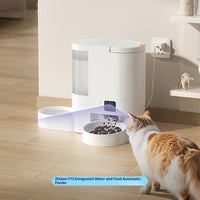 HKM-7601213 Intelligent Cat Water Fountain with AI Recognition and Ceramic Double Bowl