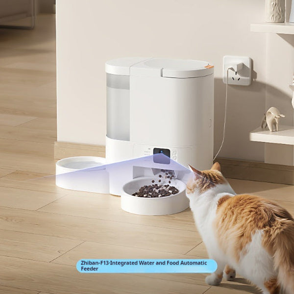 HKM-7601213 Intelligent Cat Water Fountain with AI Recognition and Ceramic Double Bowl