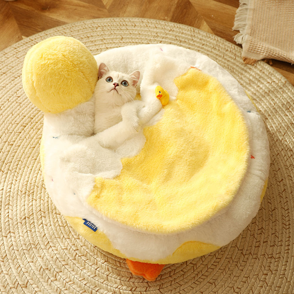 HKM-7601469 Cozy All-Season All-Purpose Cat Bed with Optional Duckling Quilt