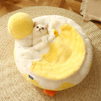 HKM-7601469 Cozy All-Season All-Purpose Cat Bed with Optional Duckling Quilt