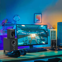HKM-760211 2.1 Channel Hi-Fi Bluetooth Subwoofer Speaker System with USB, TF and AUX Connectivity for Home Theatre and PC