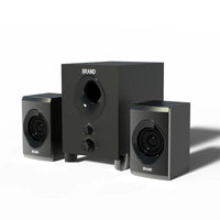 HKM-760211 2.1 Channel Hi-Fi Bluetooth Subwoofer Speaker System with USB, TF and AUX Connectivity for Home Theatre and PC