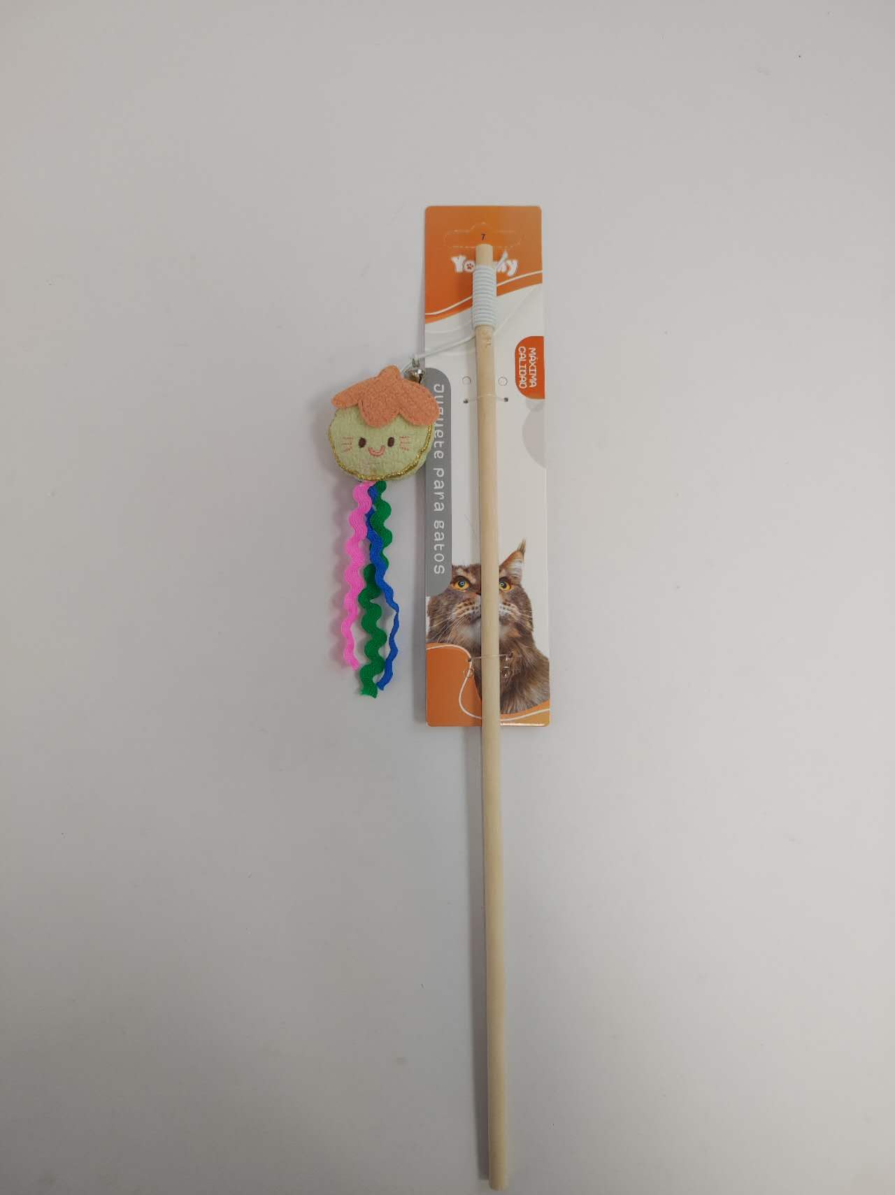 HKM-7602237 Cat Teaser Stick with Fruit Design for Interactive Play