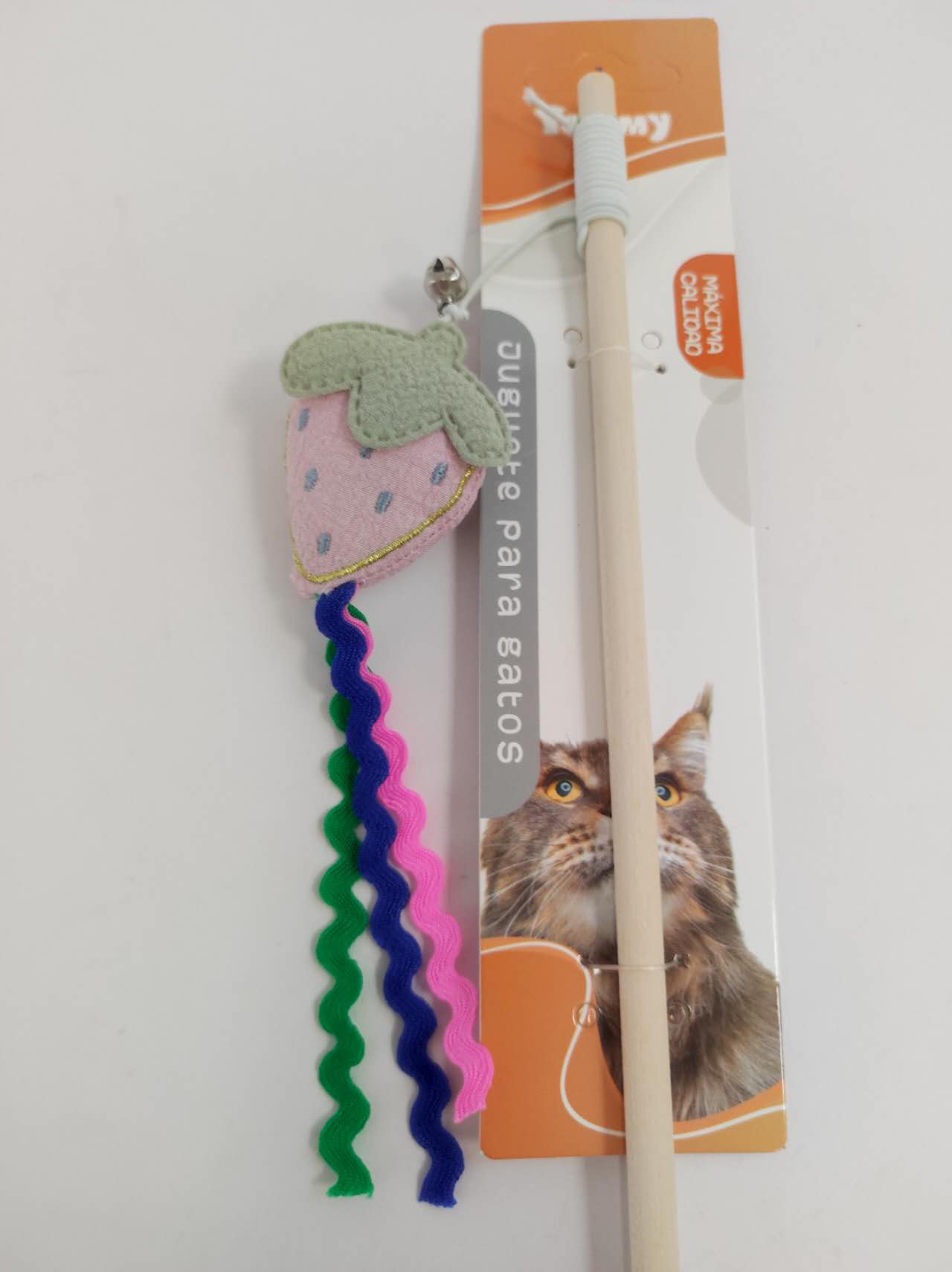 HKM-7602237 Cat Teaser Stick with Fruit Design for Interactive Play