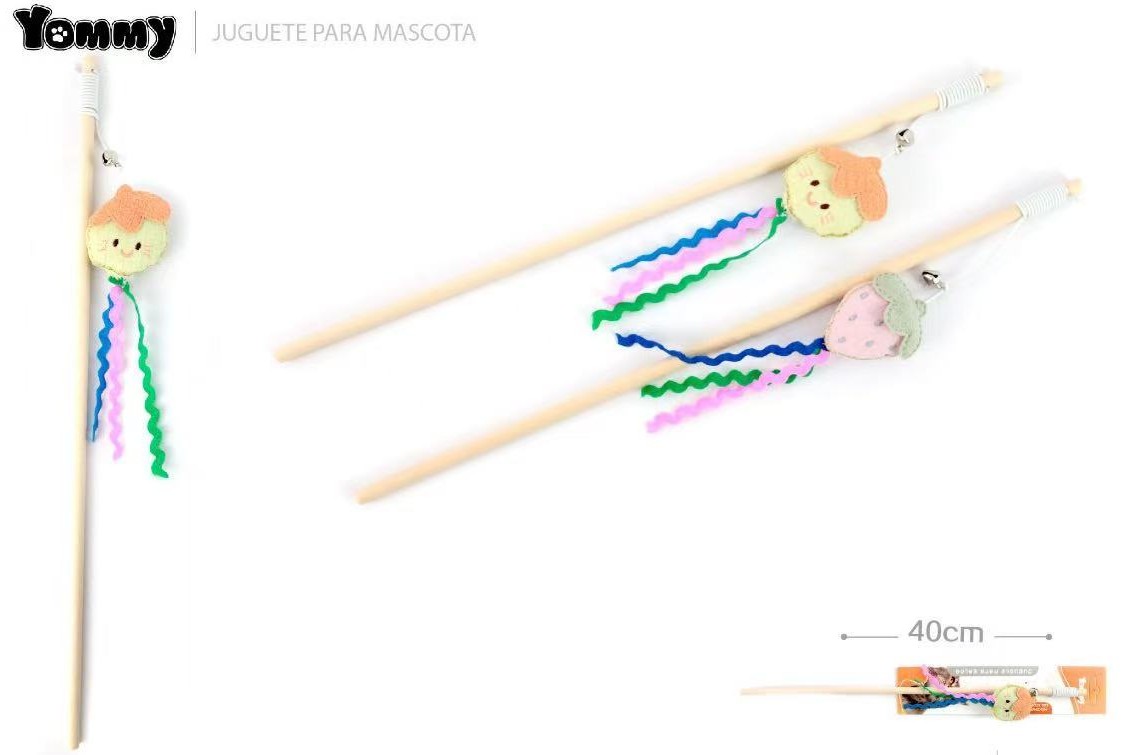 HKM-7602237 Cat Teaser Stick with Fruit Design for Interactive Play