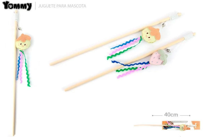 HKM-7602237 Cat Teaser Stick with Fruit Design for Interactive Play