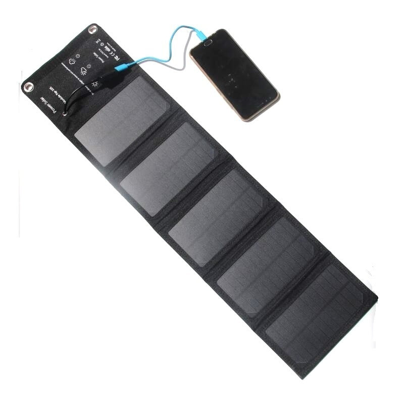 HKM-760275 10W Portable Folding Solar Charger with USB Output and High Conversion Efficiency