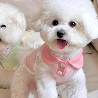 HKM-7603005 Lightweight Solid Color Polo Shirt for Dogs - Spring and Summer Edition