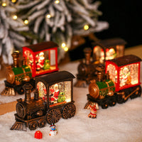 HKM-760339 Luminous Christmas Train Desktop Decoration with Water Injection Feature