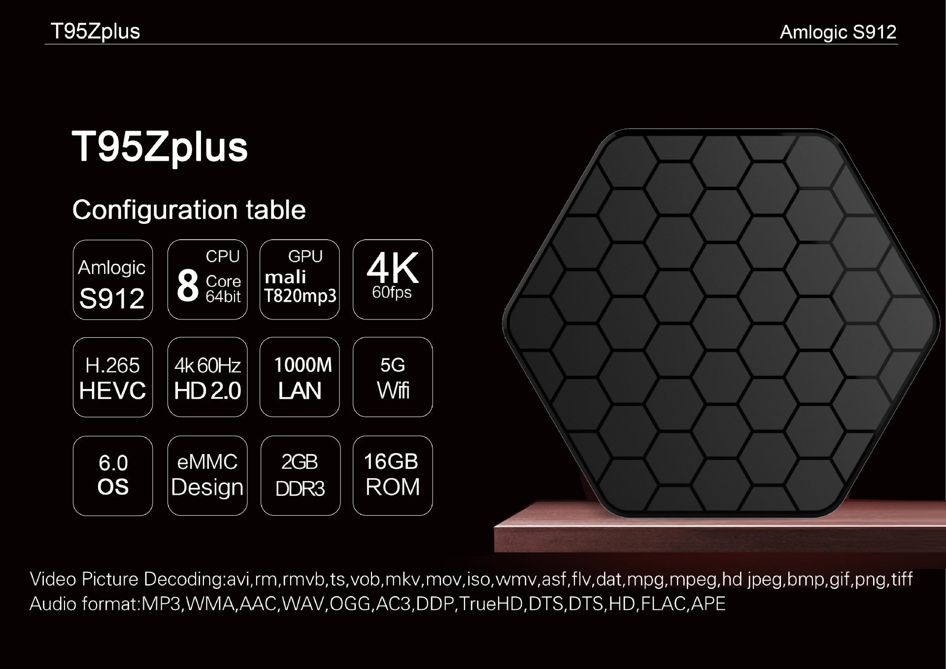 HKM-760403 HD Network Media Player with 1080p Output, Multi-Format Support, and Dual Band WiFi Connectivity