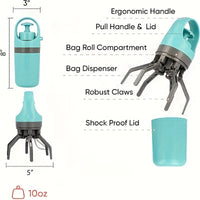 HKM-7604669 Compact Dog Poop Scooper with Built-In Bag Dispenser for Easy Waste Collection