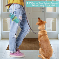 HKM-7604669 Compact Dog Poop Scooper with Built-In Bag Dispenser for Easy Waste Collection