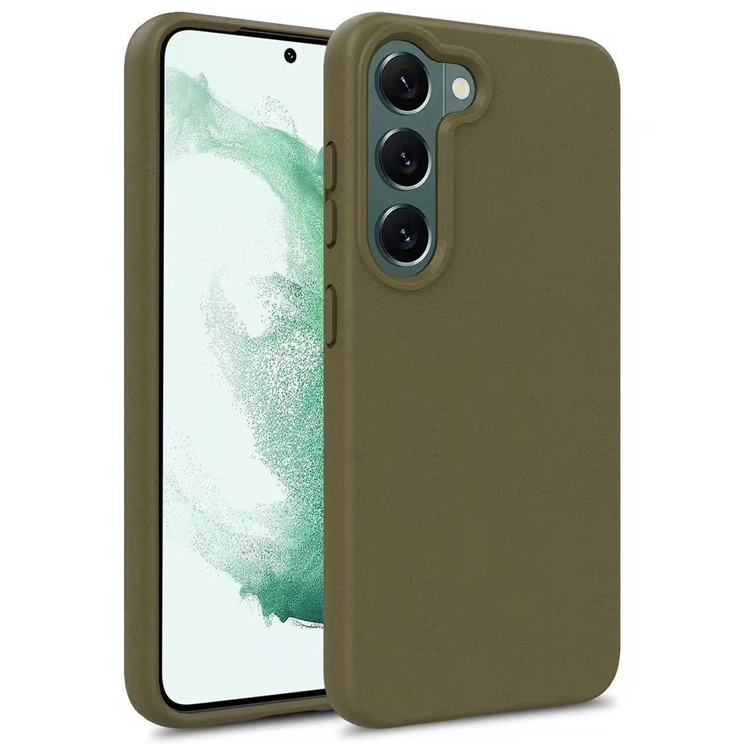 HKM-760467 Biodegradable Wheat Straw Phone Case for Samsung S23 Series – Anti-Abrasion and Anti-Fingerprint