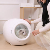 HKM-760467 Eco-Friendly 45L Portable Pet Grooming Dryer for Cats and Small Dogs - 1200W, 4 Speed with Timer