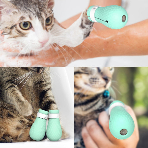 HKM-7605053 Cat Cleaning Tool - Silicone Wash Set for Easy Pet Bathing and Grooming
