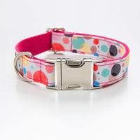 HKM-7605181 Cute Bubble Design Outdoor Dog Collar in Cloth - Adjustable Fit for Comfort and Style