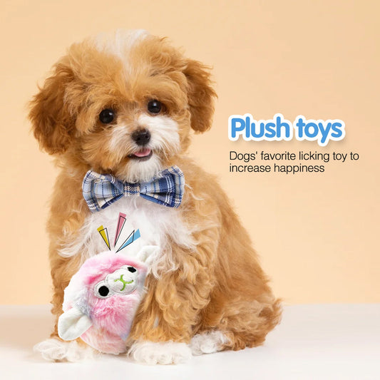HKM-7605821 Colorful Plush Vocalization Acanthosphere TPR Molar Toy for Pets