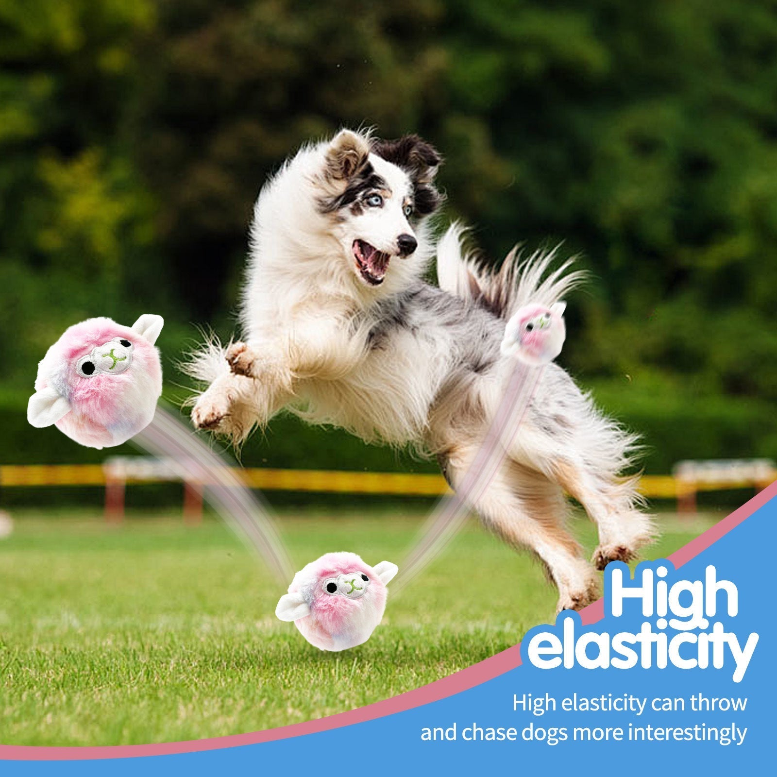 HKM-7605821 Colorful Plush Vocalization Acanthosphere TPR Molar Toy for Pets