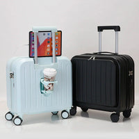 HKM-760595 Compact 18 Inch Travel Suitcase with Laptop Compartment and Wheels