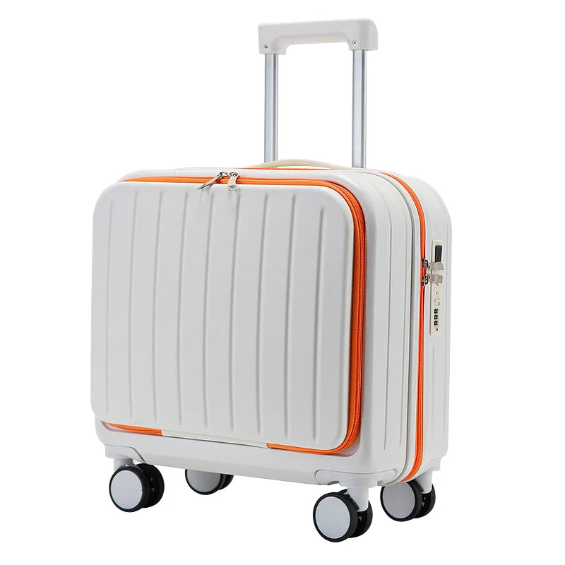 HKM-760595 Compact 18 Inch Travel Suitcase with Laptop Compartment and Wheels