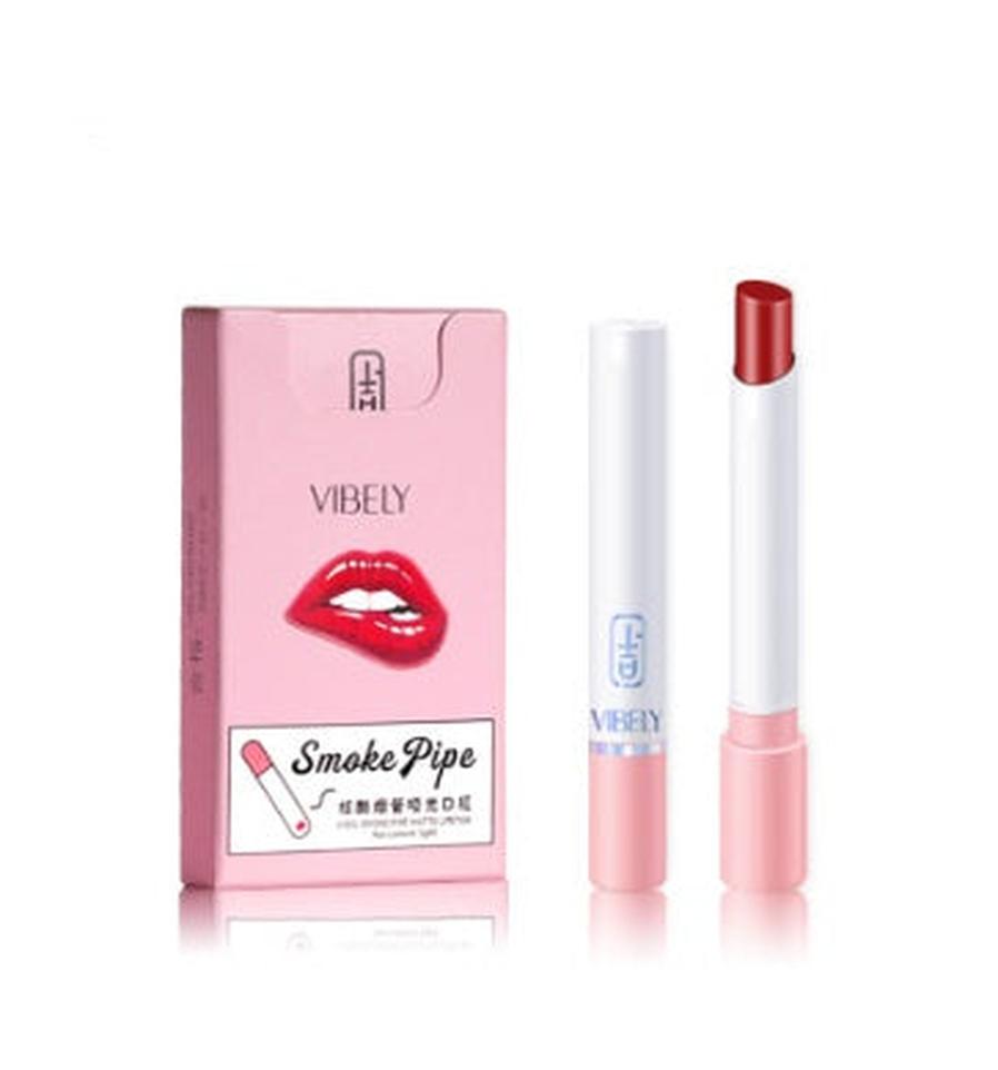 HKM-760595 Cool Smoke Tube Matte Lipstick - Versatile Application with 4 Color Options for Sensitive Skin
